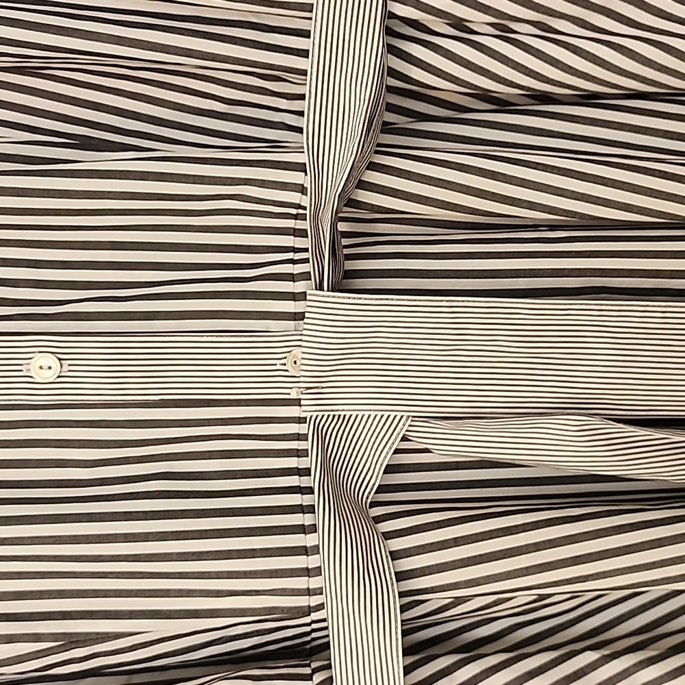 Size 18 Talbots Black and White Striped Long Sleeve Dress - Picture 4 of 11